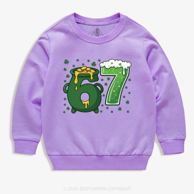 Six Seven St Patrick's Day Kid's Sweatshirt