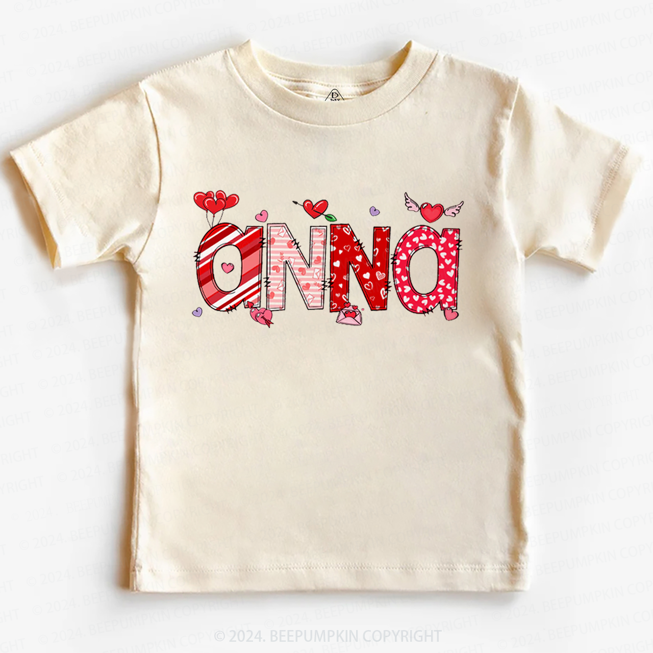 Personalized Valentine Love BalloonToddler&Kids Tees Beepumpkin