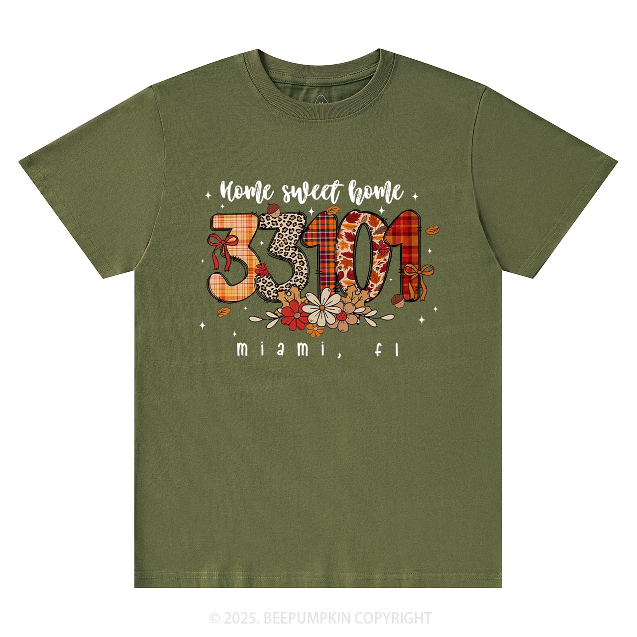 Personalized Fall Zip Code Doodle T-Shirts Beepumpkin