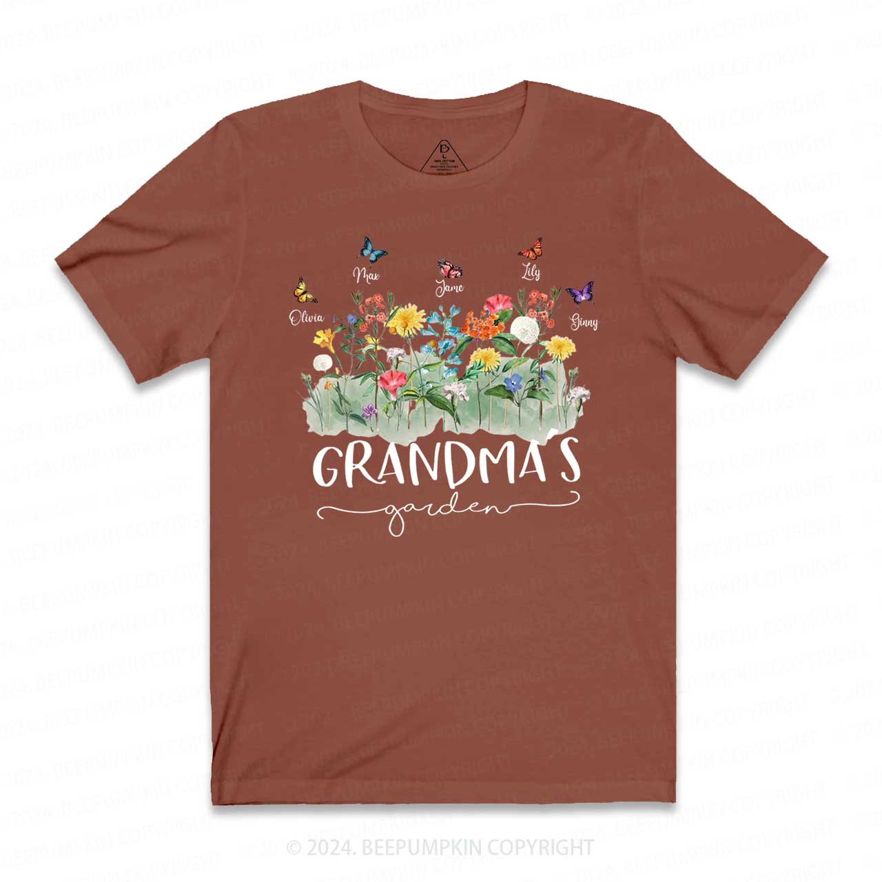 Personalized Birth Flowers Shirt With Kids Names T-Shirts