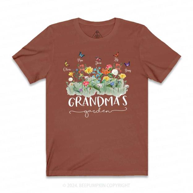 Personalized Birth Flowers Shirt With Kids Names T-Shirts