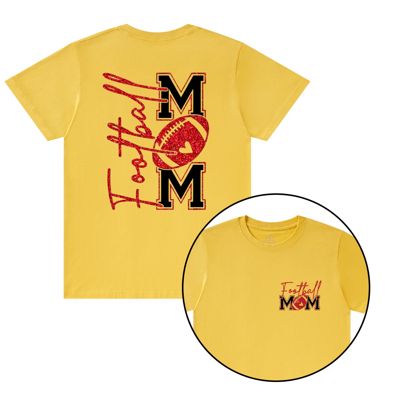 Glitter Football Mama T-Shirts Beepumpkin