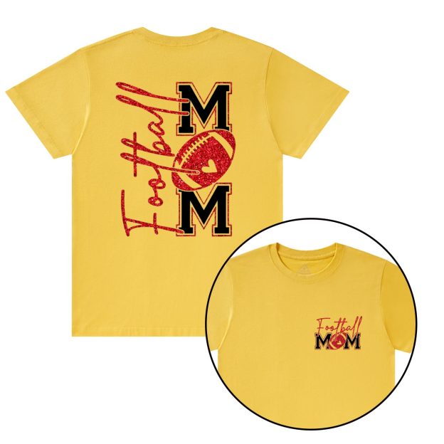 Glitter Football Mama T-Shirts Beepumpkin