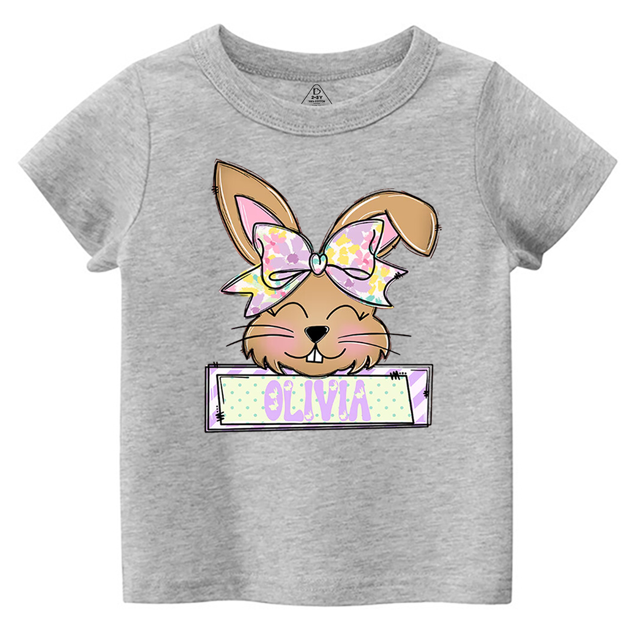 Personalized Bunny Name Toddler&Kid's Tees Beepumpkin