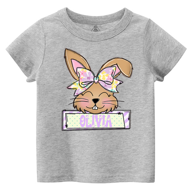 Personalized Bunny Name Toddler&Kid's Tees Beepumpkin
