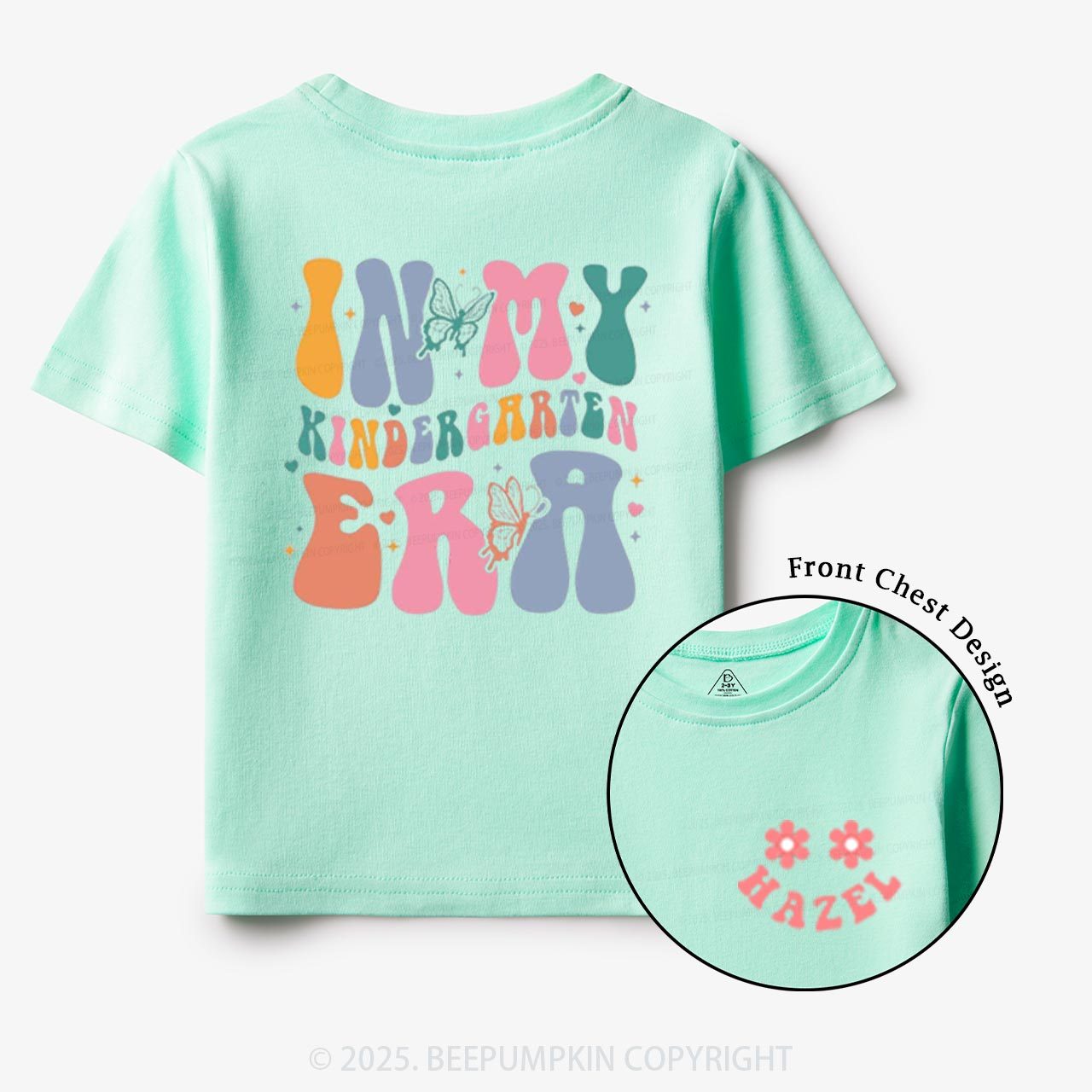 Personalized Colorful Kinder Toddler&Kid's Tees Beepumpkin