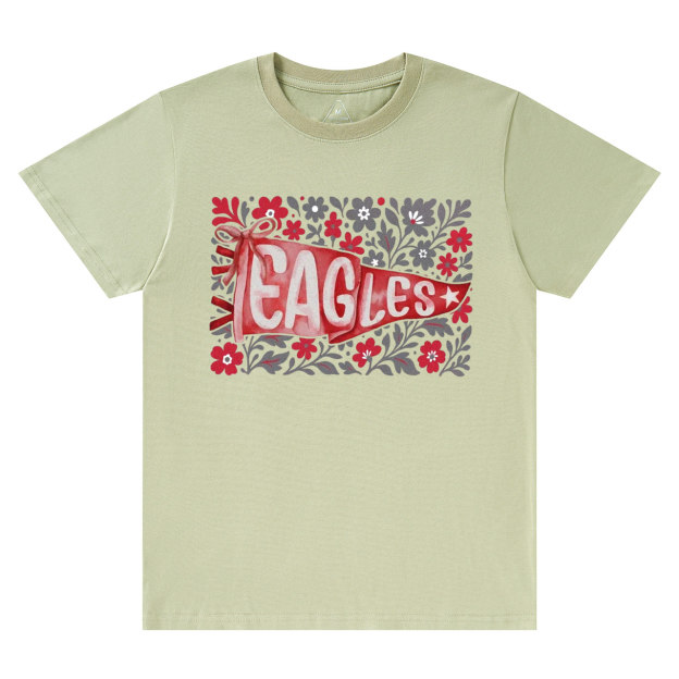 Personalized Team Mascot Watercolor Pennant Flower T-Shirts Beepumpkin