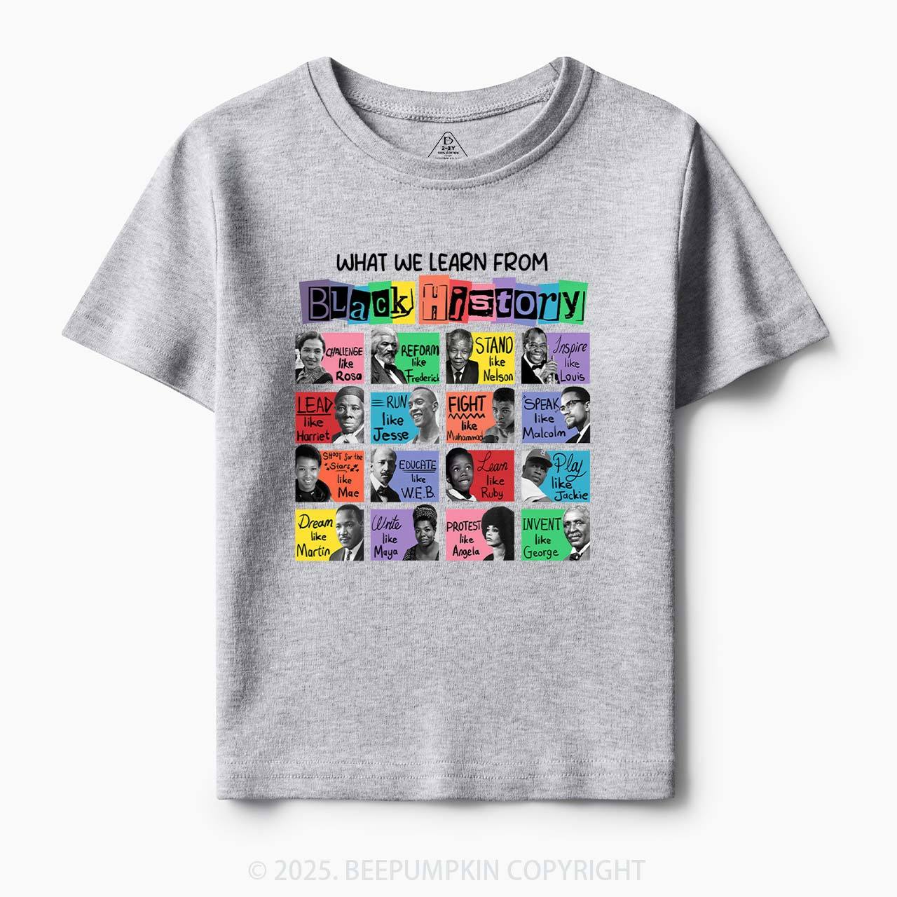 What We Learn From Black History Toddler&Kid's Tees Beepumpkin