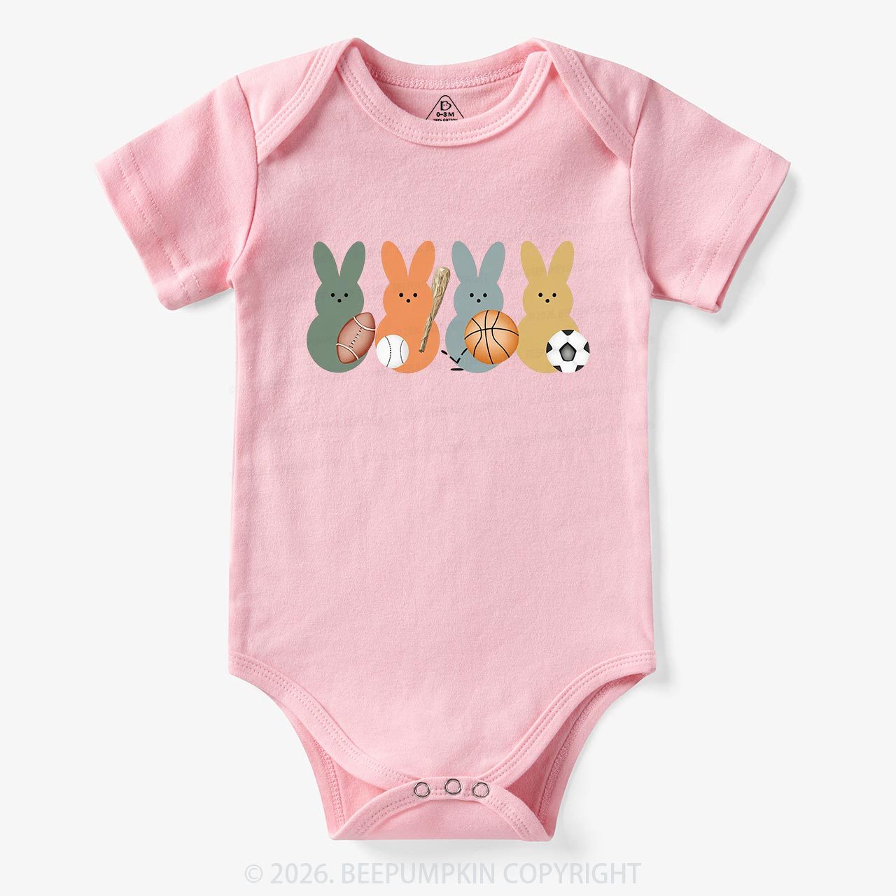 Easter Sporty Bunnies Baby Bodysuit
