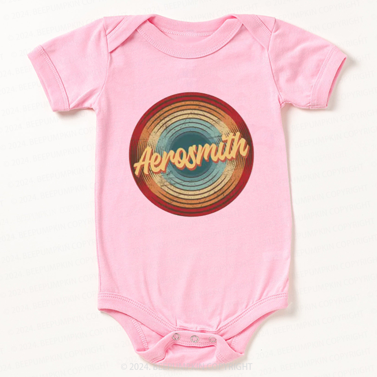 Rock n Roll Vintage Circle Bodysuit For Baby 8 