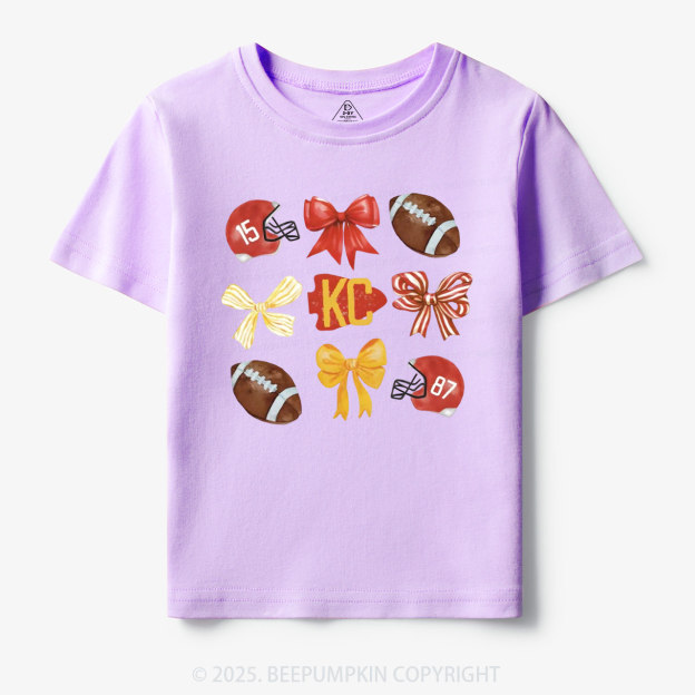 Football Mascots Coquette Toddler&Kid's Tees Beepumpkin