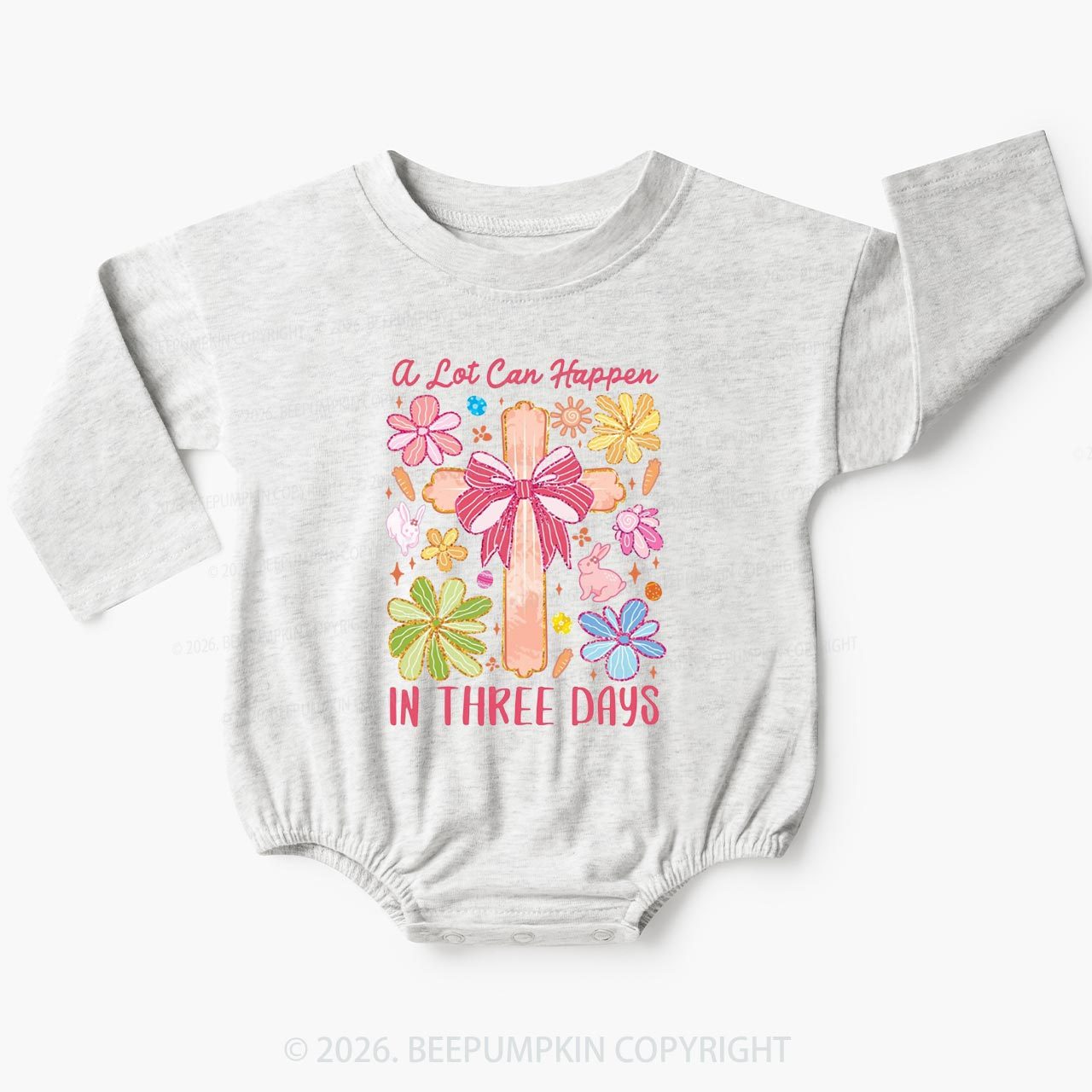 A Lot Can Happen In Three Days Baby Bubble Romper