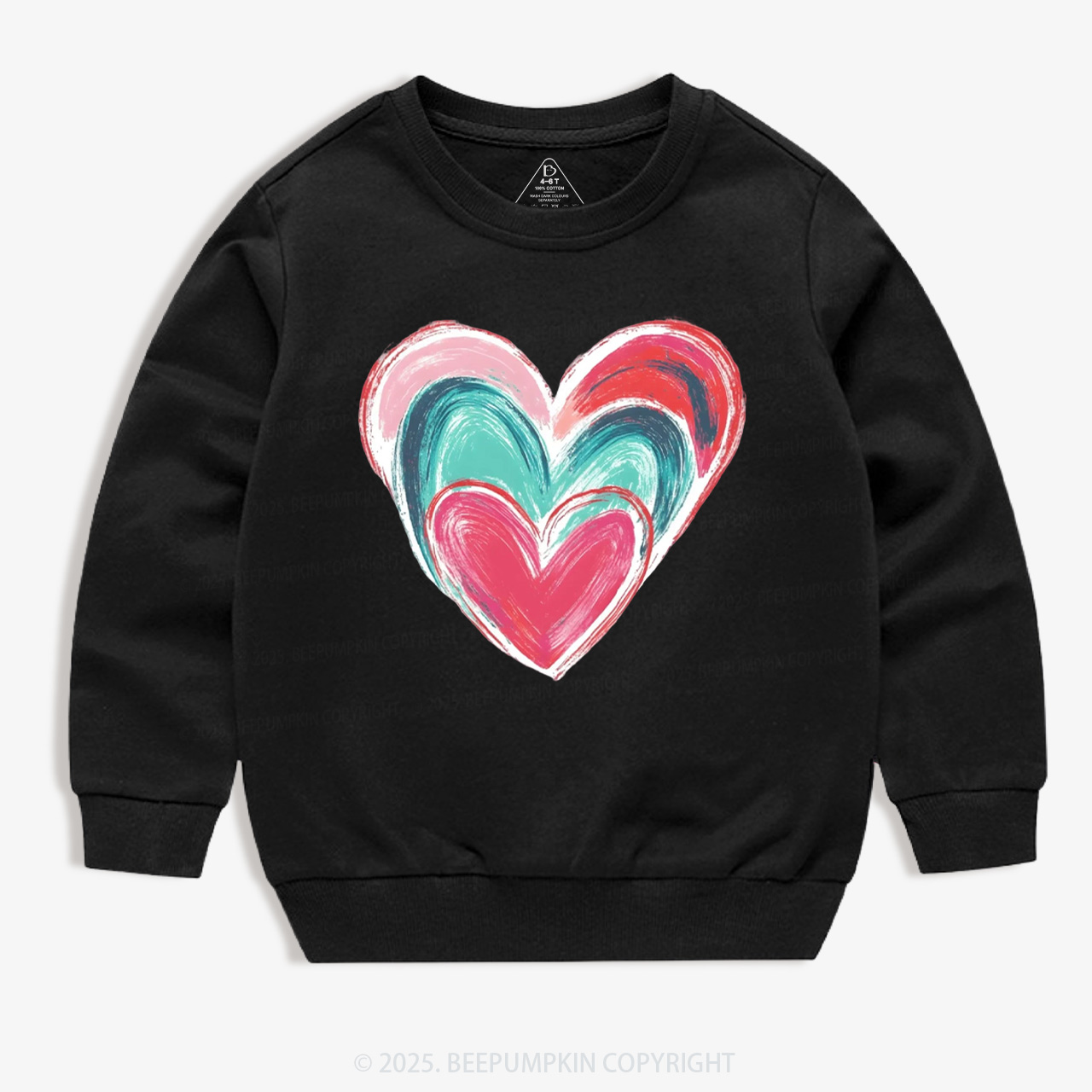 Colorful Heart Valentine's Day Kid's Sweatshirt