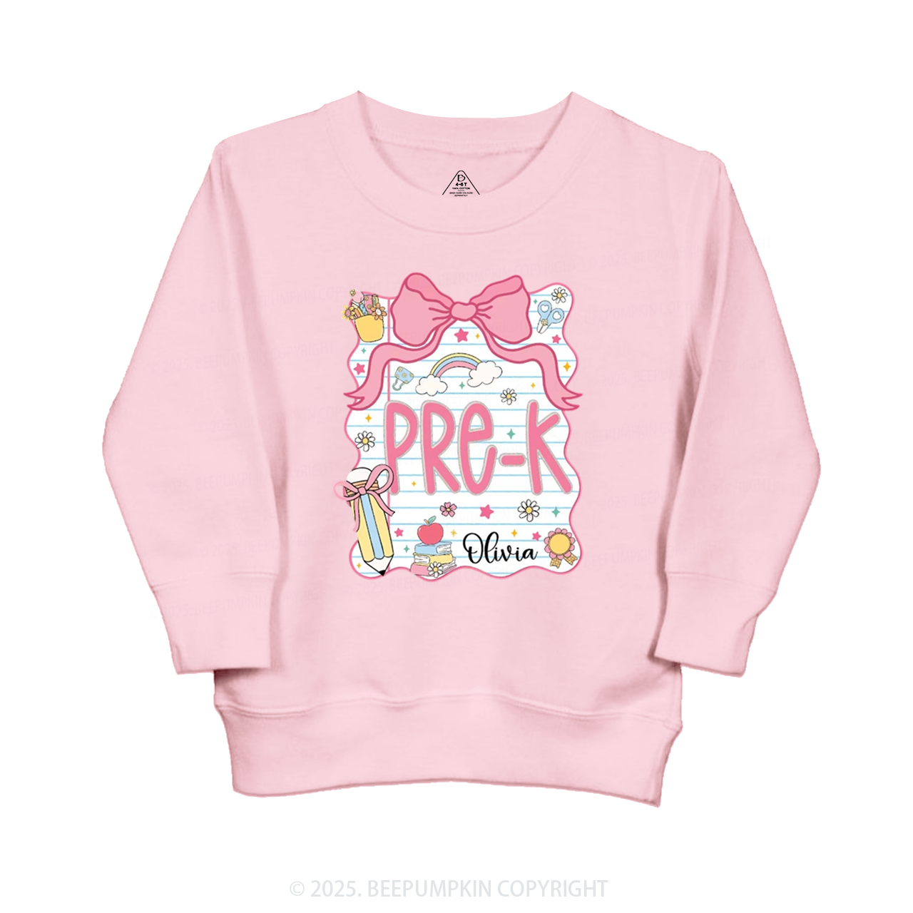 Personalized Sweet School Journey Kid's Sweatshirt