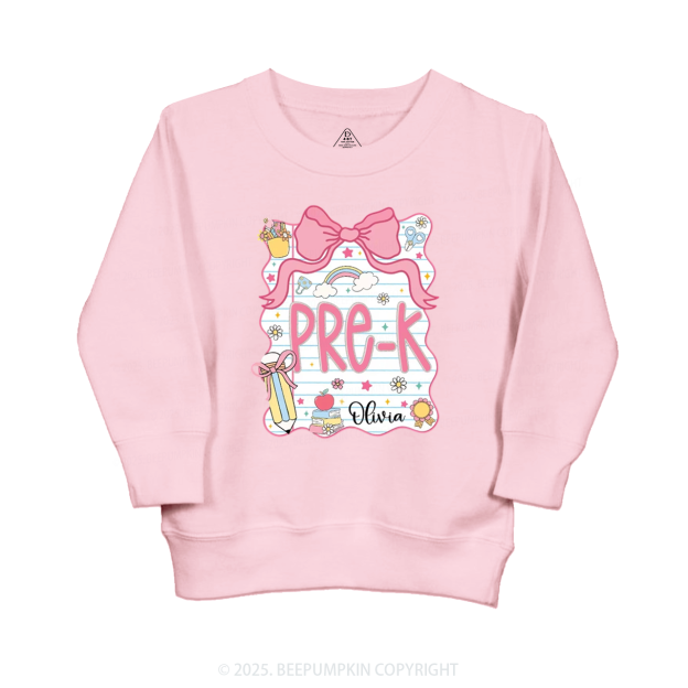 Personalized Sweet School Journey Kid's Sweatshirt