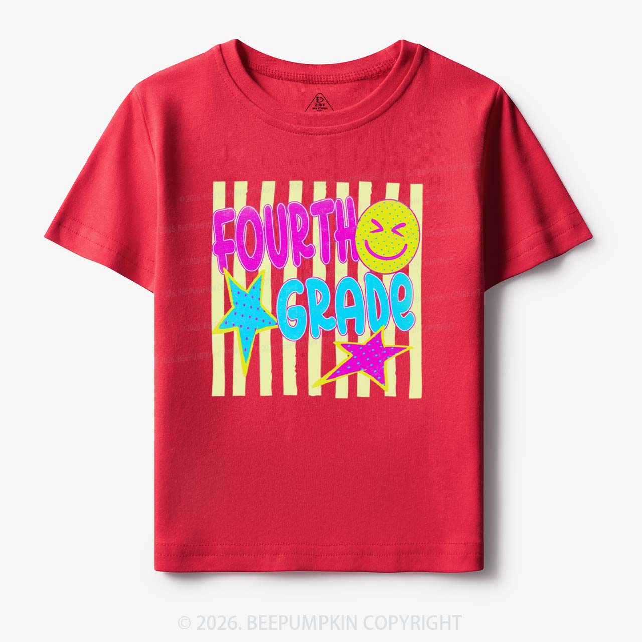 Personalized Neon Striped Grade Back To School Toddler&Kid's Tees