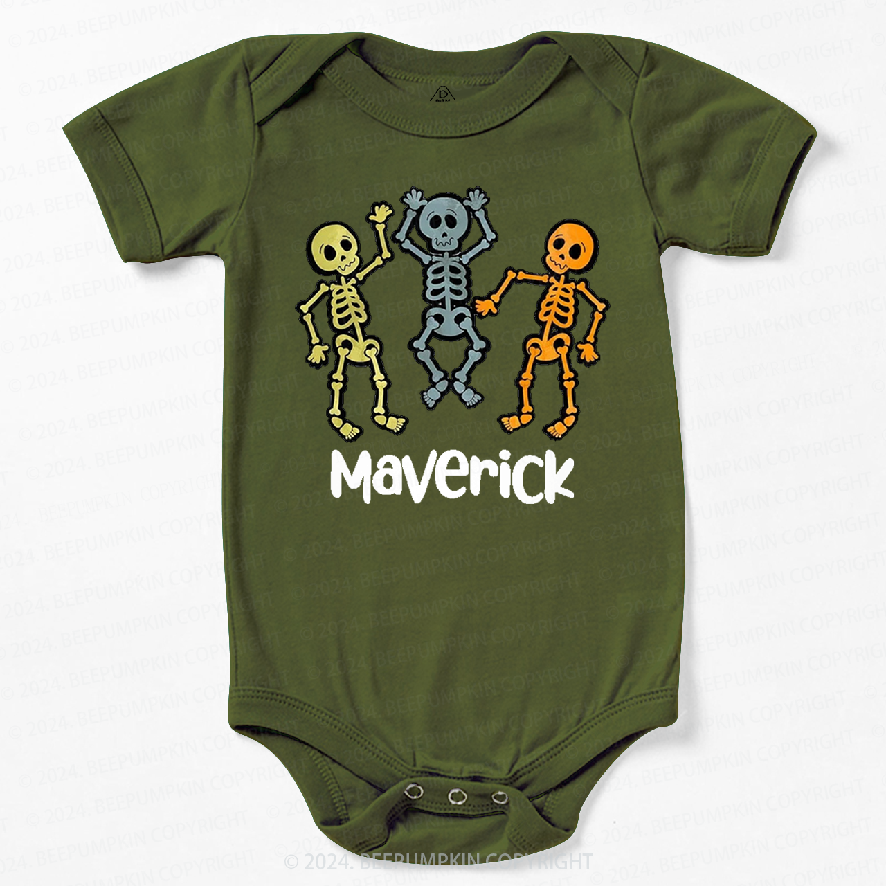 Personalized Halloween Name Baby Bodysuits 