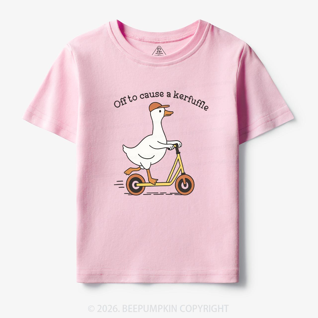 Off To Cause A Kerfuffle Silly Duck Animal Toddler&Kid's Tees