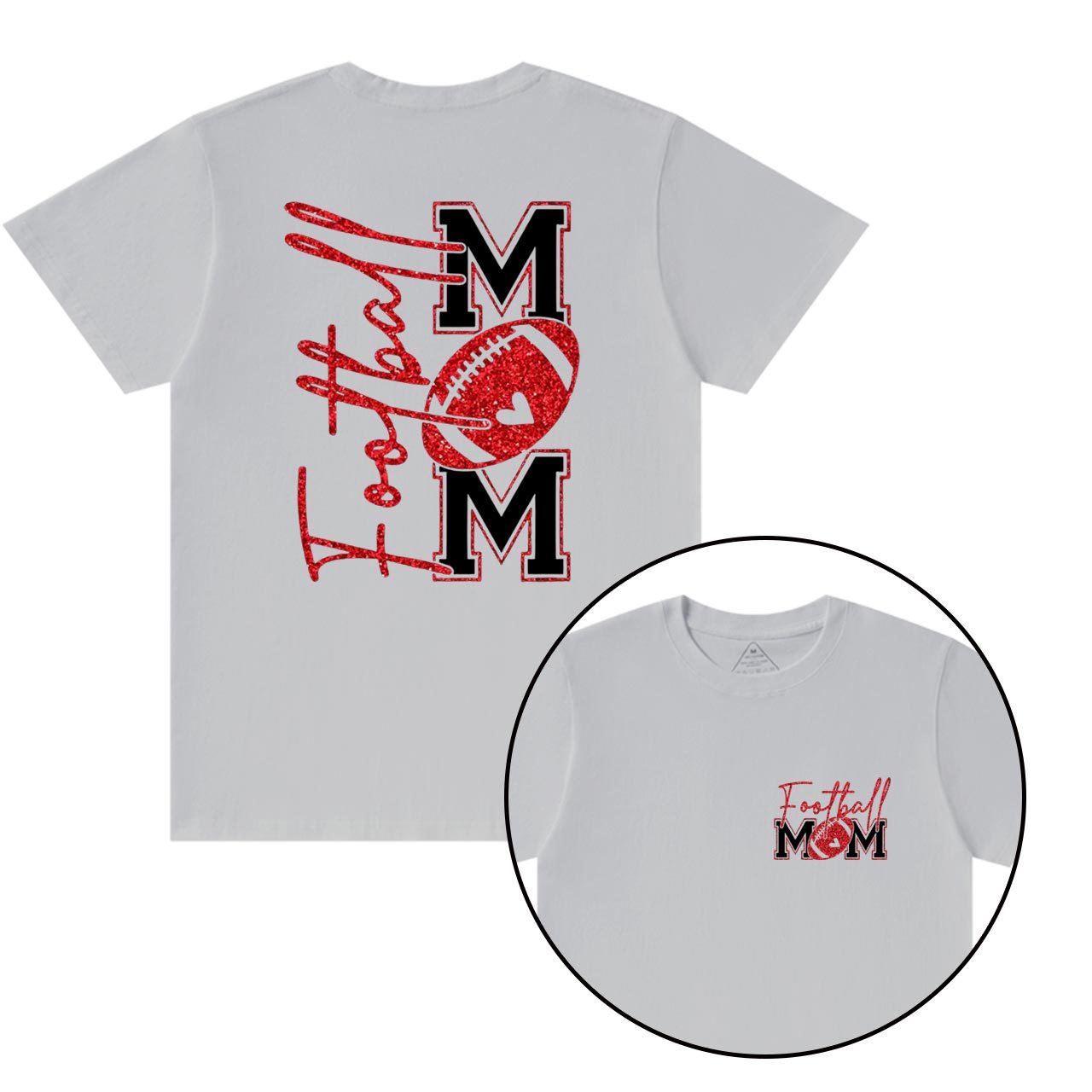 Glitter Football Mama T-Shirts Beepumpkin