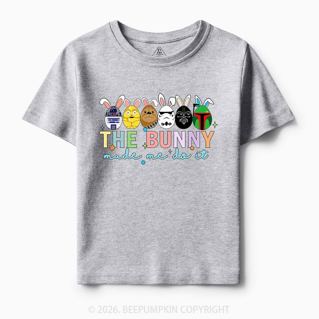 Cute Cartoon Characters Happy Easter Toddler&Kid's Tees Beepumpkin