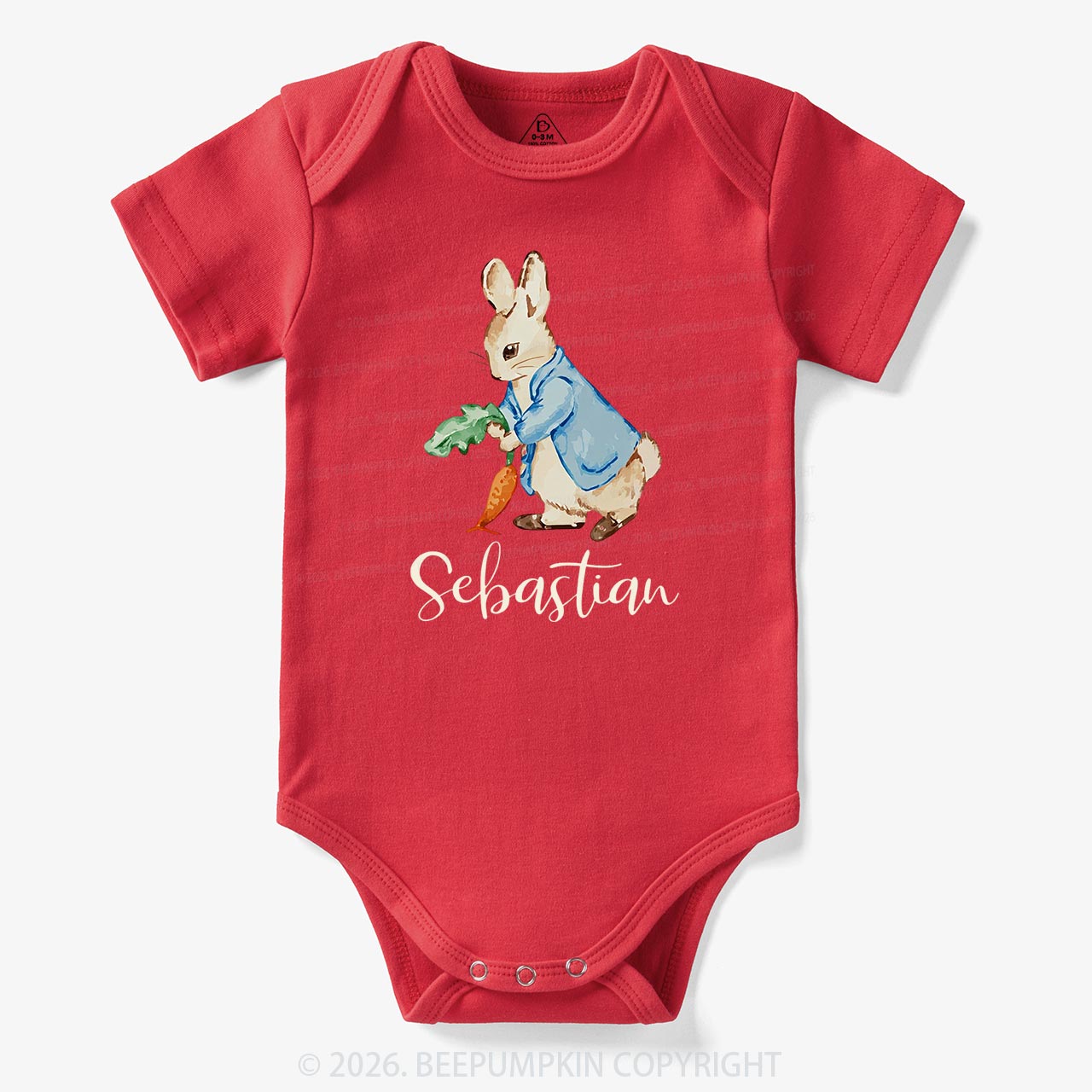 Personalized Little Bunny & Carrot Club Baby Bodysuit