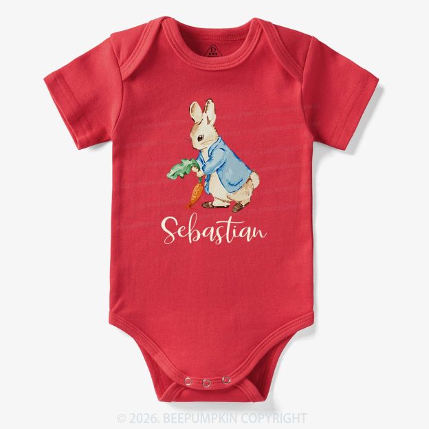 Personalized Little Bunny & Carrot Club Baby Bodysuit