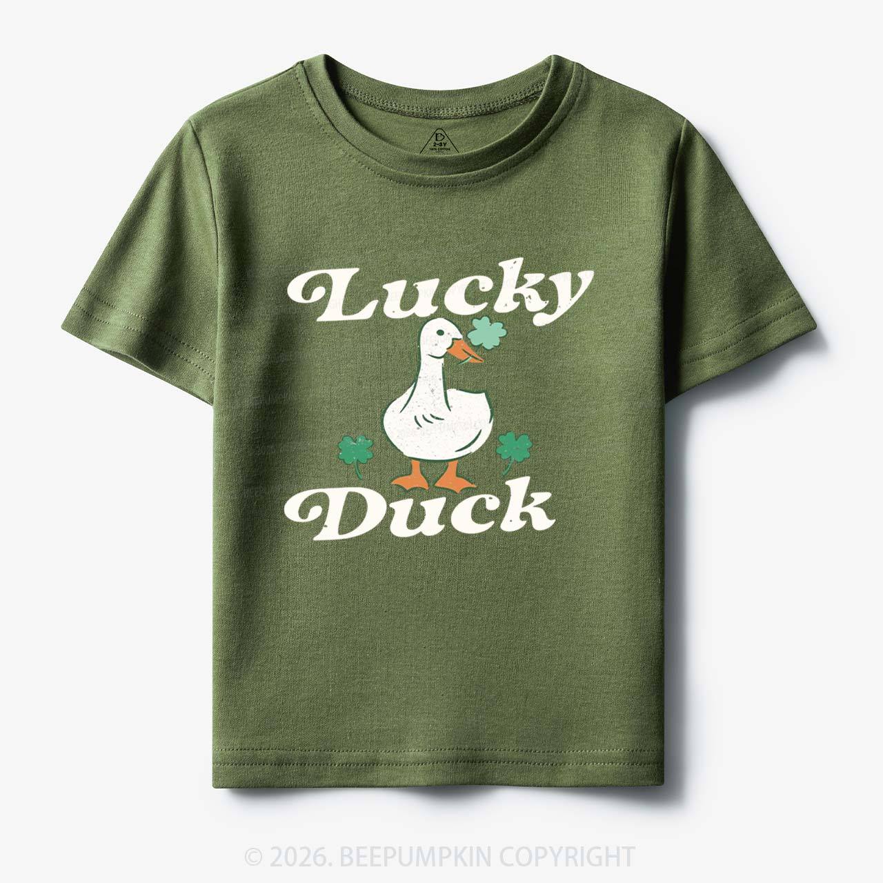 Lucky Duck St Patrick's Day Toddler&Kid's Tees Beepumpkin