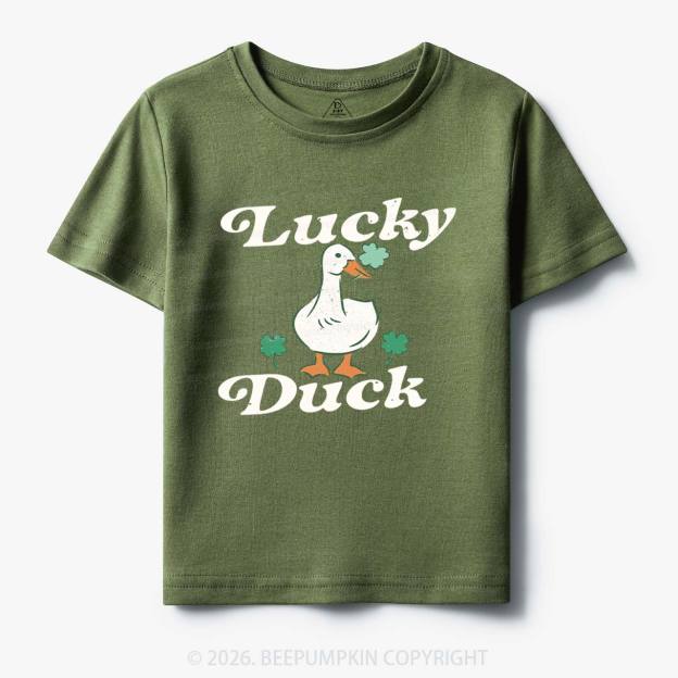 Lucky Duck St Patrick's Day Toddler&Kid's Tees Beepumpkin