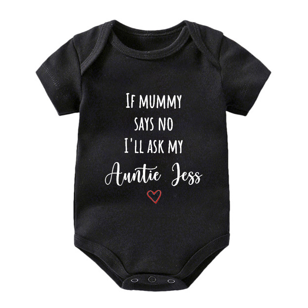 I'll Ask My Aunt Personalized Baby Bodysuit