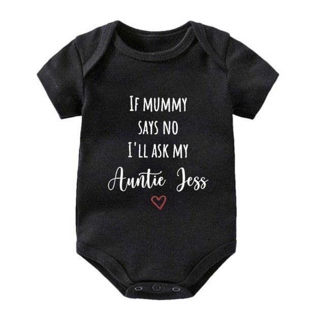 I'll Ask My Aunt Personalized Baby Bodysuit