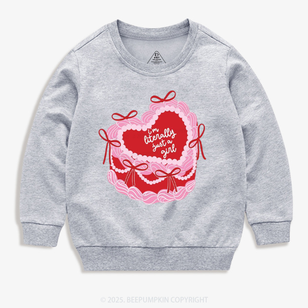 Literally Just A Girl Kid's Sweatshirt