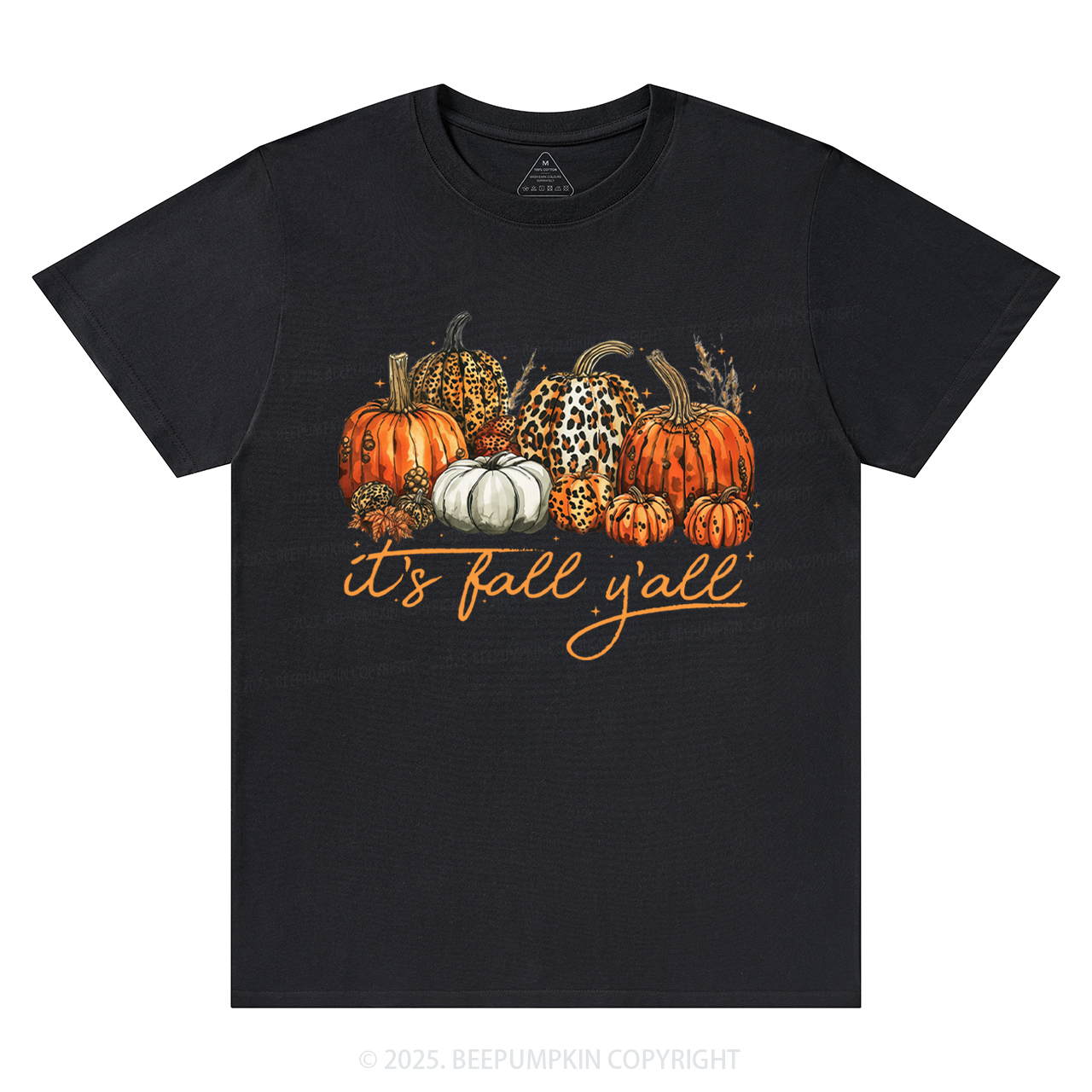 It's Fall Y'all Leopard Pumpkin T-Shirts Beepumpkin