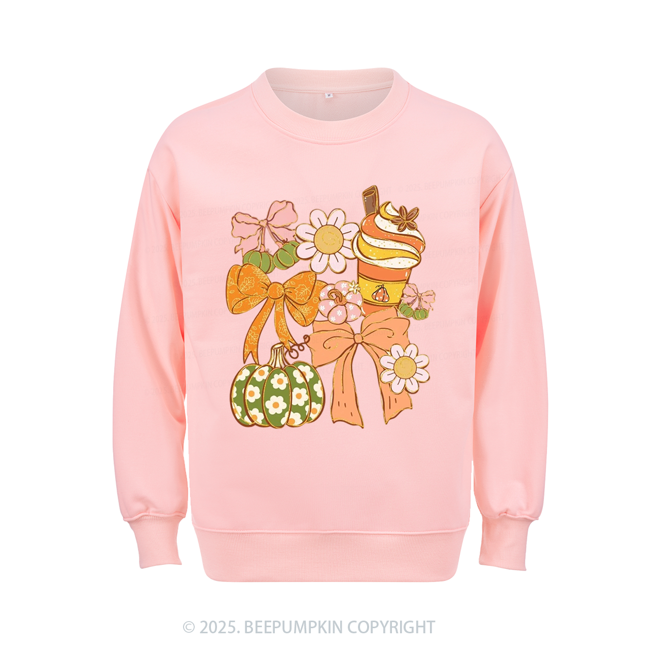 Fall Pumpkin Coquette Sweatshirt Beepumpkin