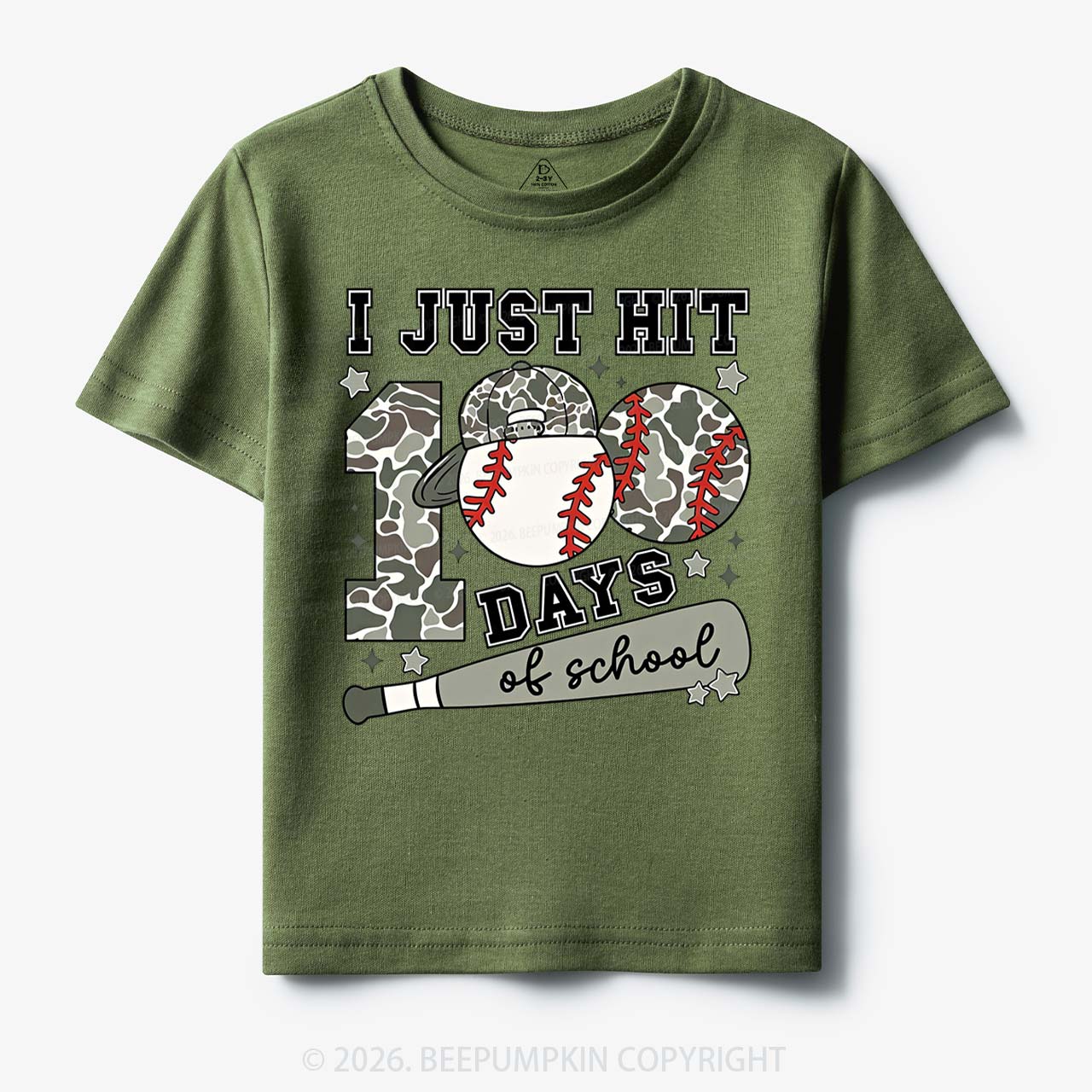 I Just Hit 100 Days Baseball School Toddler&Kid's Tees