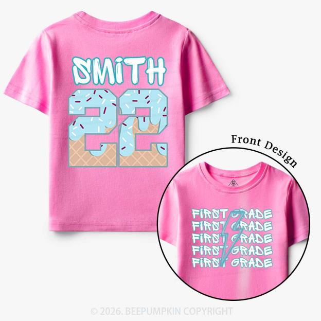 Personalized Blue Lightning Grade Toddler&Kid's Tees Beepumpkin