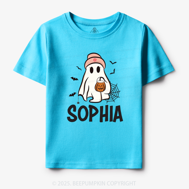 Personalized Ghost Name Toddler&Kid's Tees Beepumpkin