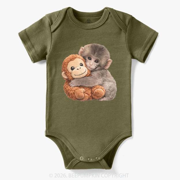 Punch The Monkey Baby Bubble Bodysuit