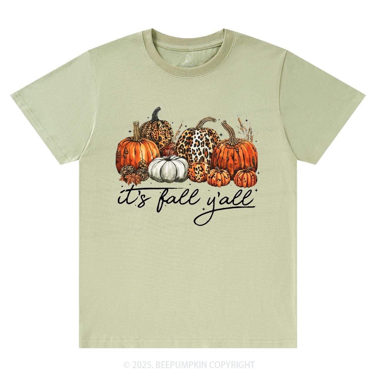 It's Fall Y'all Leopard Pumpkin T-Shirts Beepumpkin