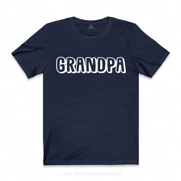 Grandpa Letter Grandparents T-shirt