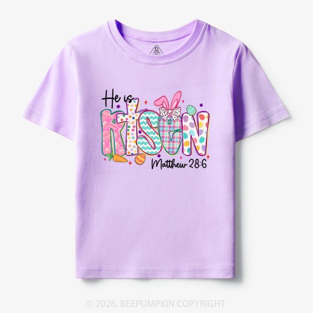 He Is Risen Christian Easter Toddler&Kid's Tees