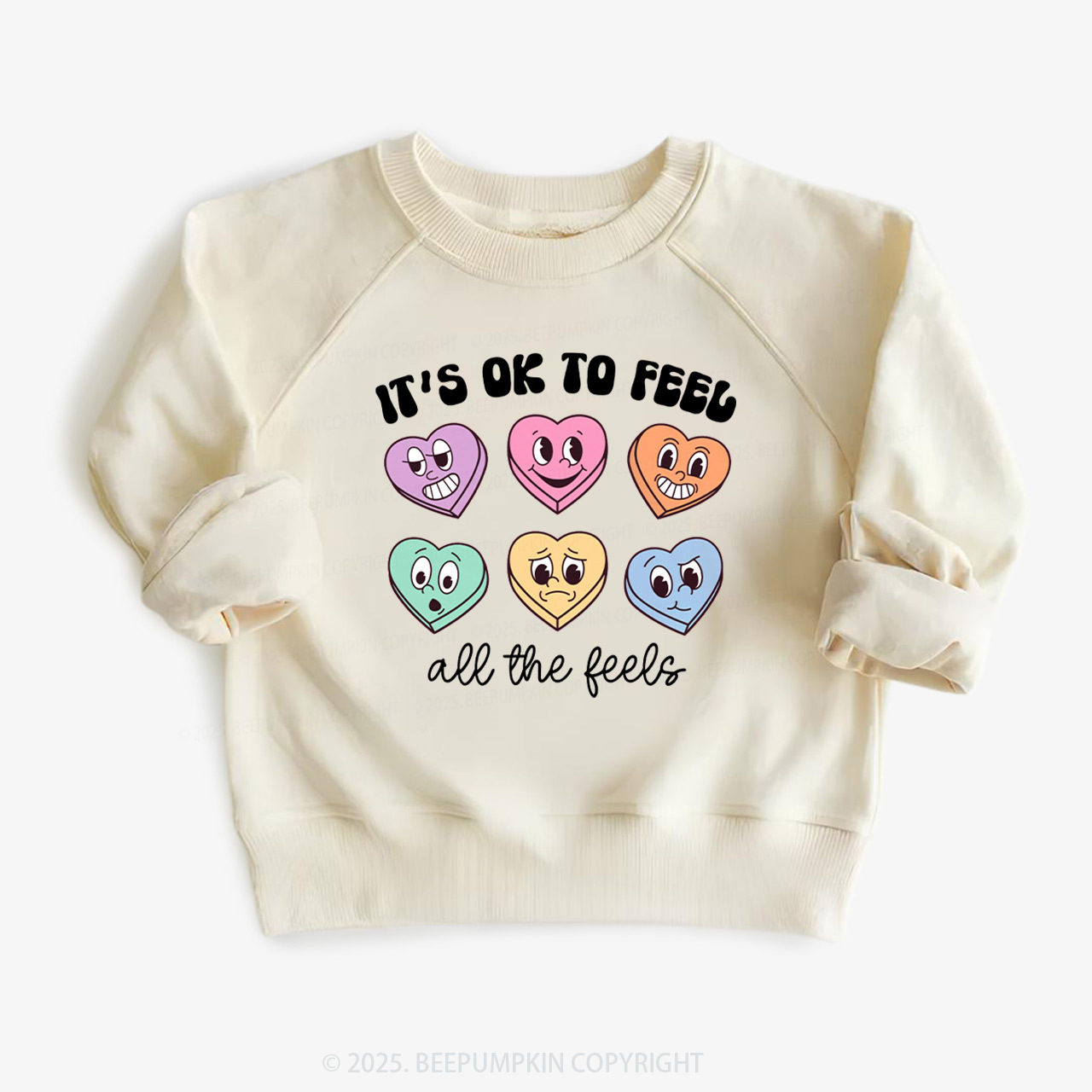 It's Ok To Feel All The Feels Valentine Kid's Sweatshirt