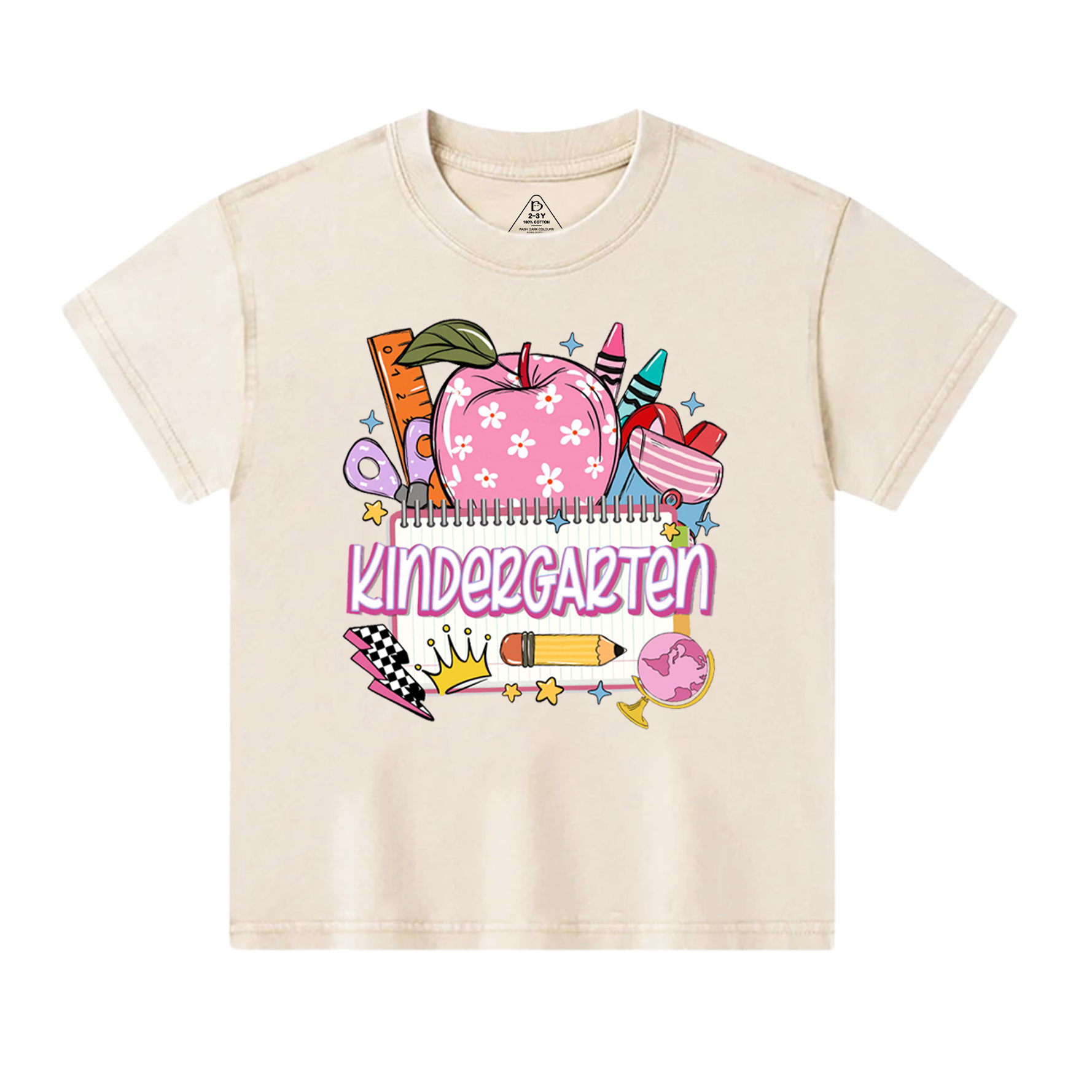 Personalized Retro Back To School Toddler&Kids Washed Tees