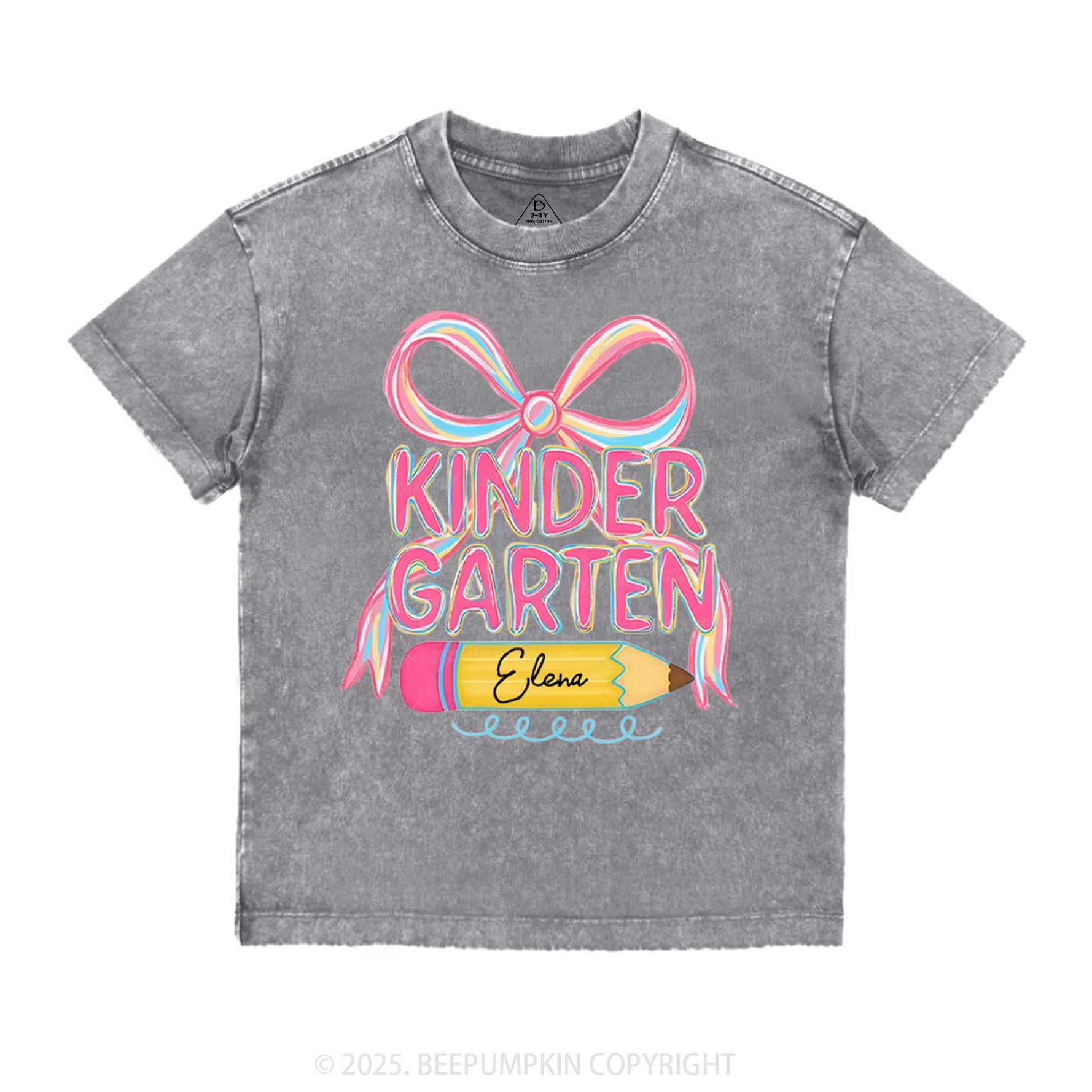Personalized School Days Toddler&Kids Washed Tees