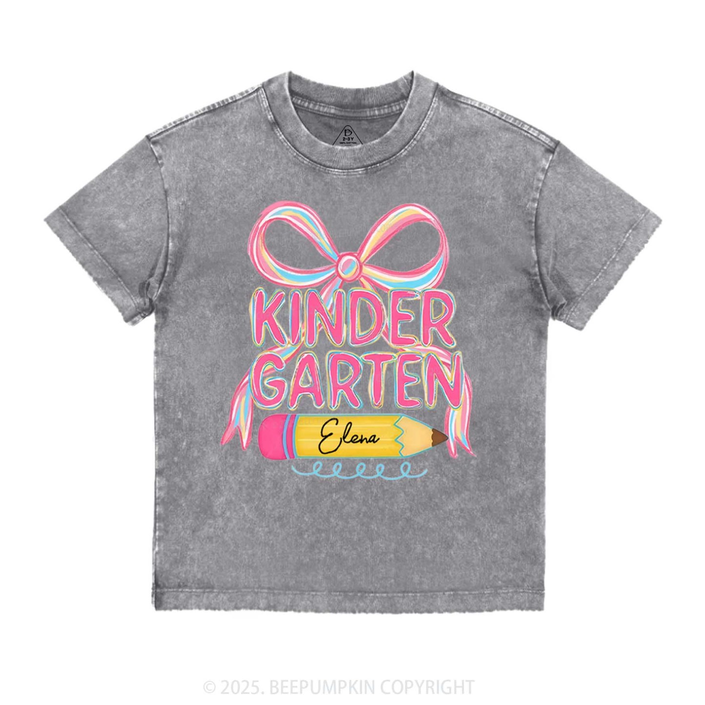 Personalized School Days Toddler&Kids Washed Tees