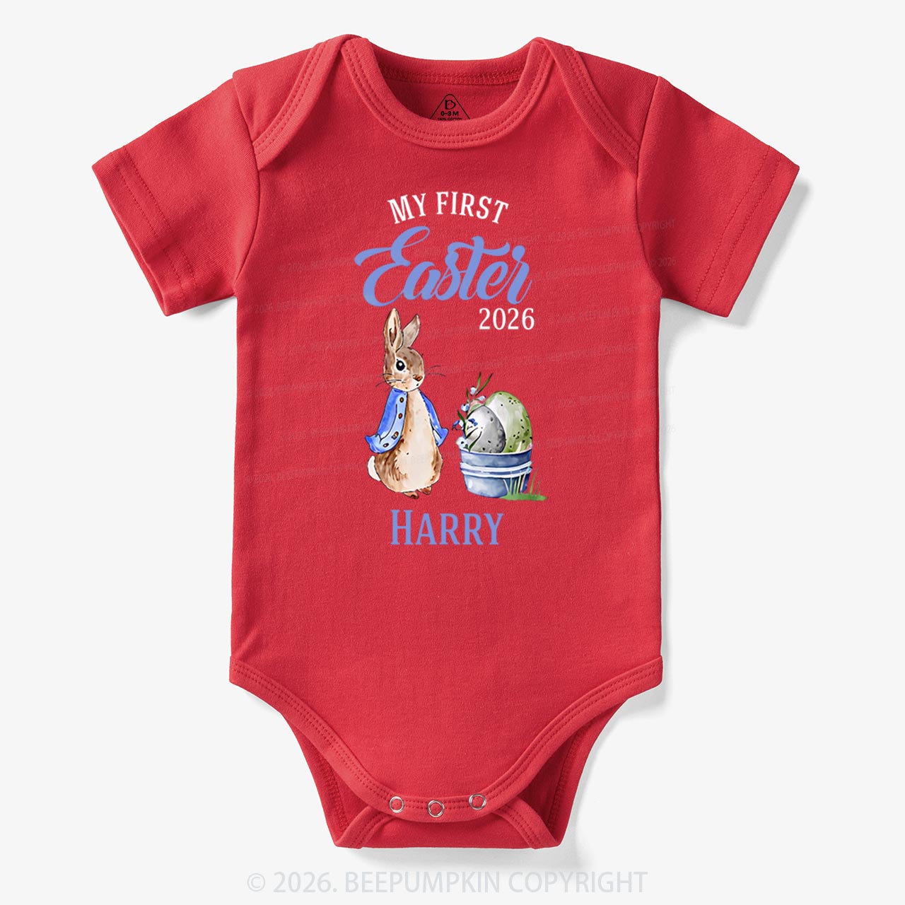 Personalized Little Bunny’s First Easter Baby Bodysuit