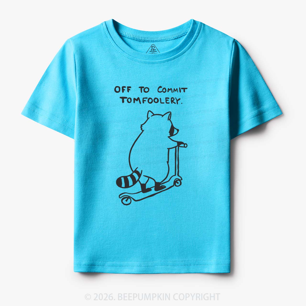 Off To Commit Tom Foolery Silly Raccoon Toddler&Kid's Tees