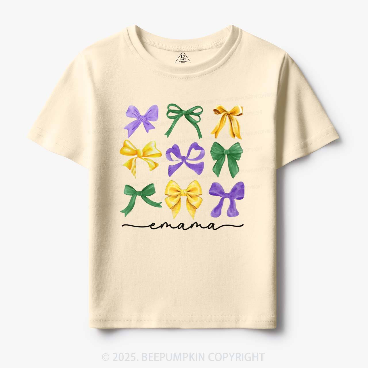 Personalized Carnival Bow Name Toddler&Kid's Tees Beepumpkin