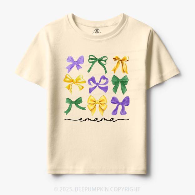 Personalized Carnival Bow Name Toddler&Kid's Tees Beepumpkin