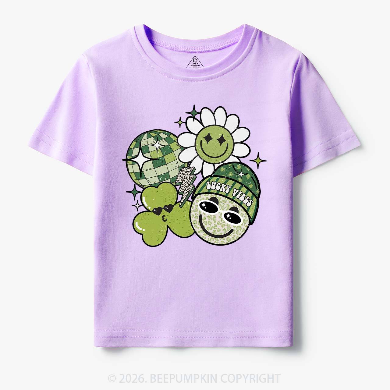 Disco Lucky Vibes Toddler&Kid's Tees Beepumpkin