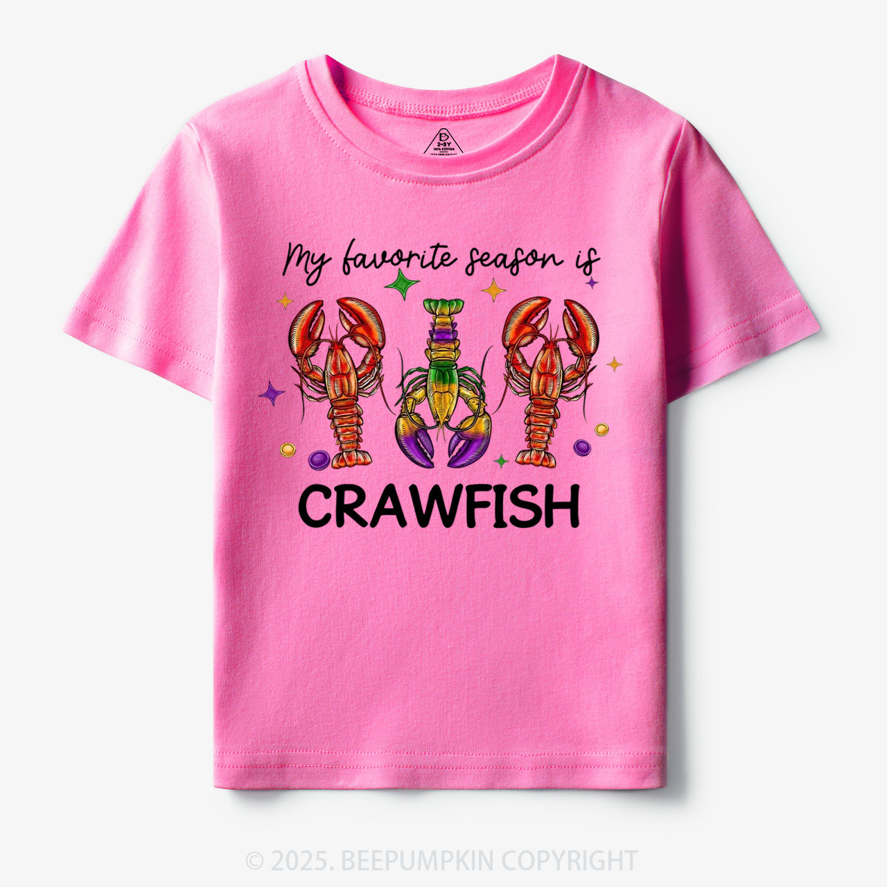 Mardi Gras Crawfish Toddler&Kid's Tees Beepumpkin